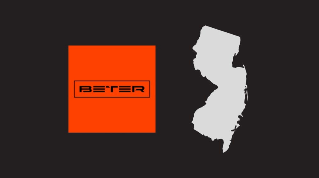 BETER logo and state of New Jersey map