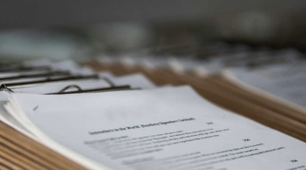 A piece of document