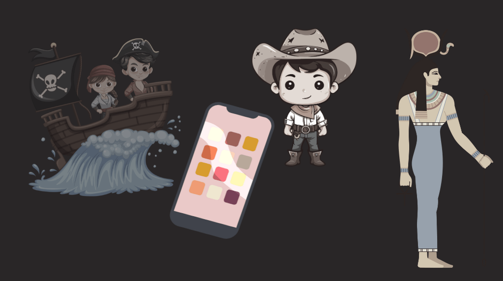 Online slots game themes and a mobile app