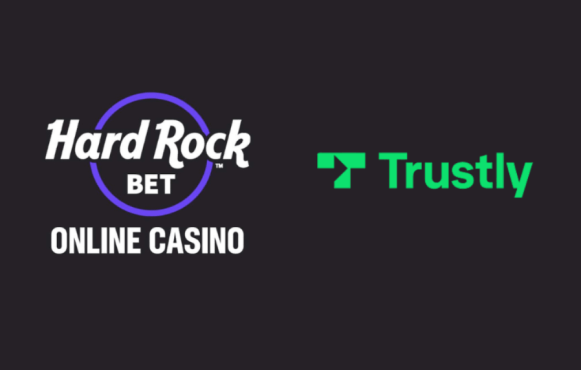 Hard Rock Bet logo and Trustly logo