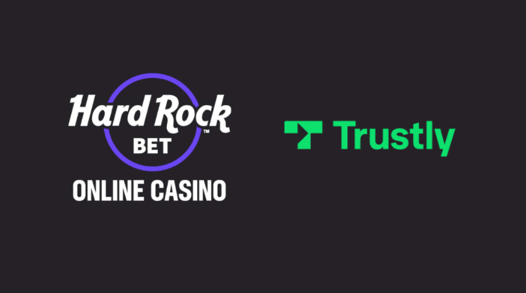 Hard Rock Bet logo and Trustly logo
