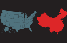 United States and China maps