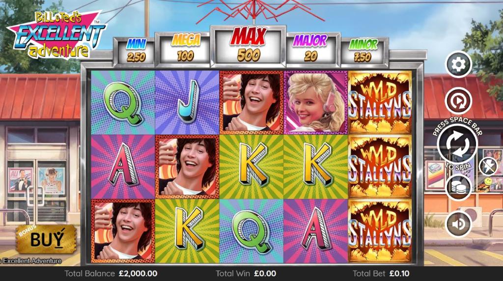 Screenshot from the new Bill & Ted's Excellent Adventure by Light & Wonder game