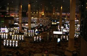Slot banks on a casino floor