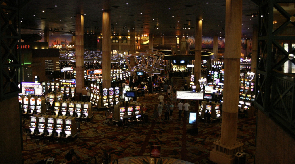 Slot banks on a casino floor