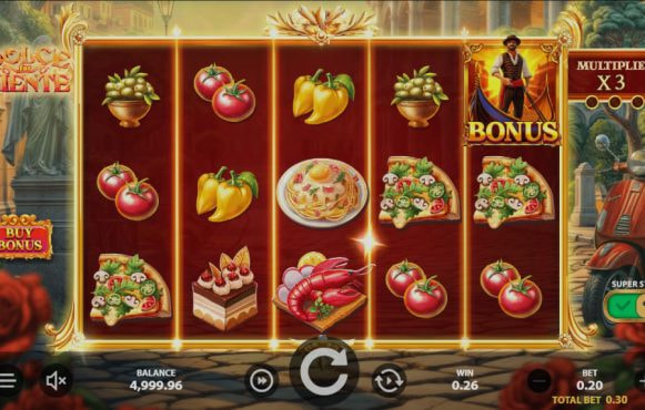 Screenshot from the New Dolce Far Niente Slot by Stakelogic