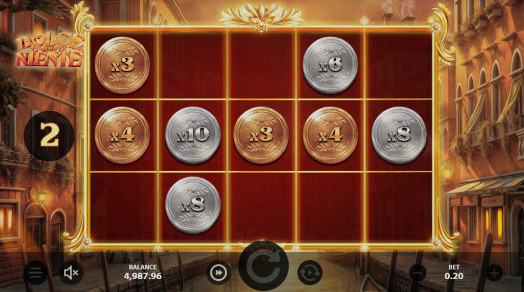Screenshot of the Hold N Win Feature of Dolce Far Niente