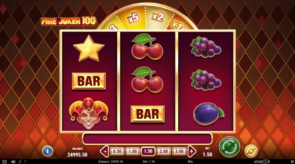 Screenshot from the new Fire Joker 100 slot by Play'n GO