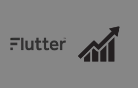 Flutter Entertainment logo and revenue chart