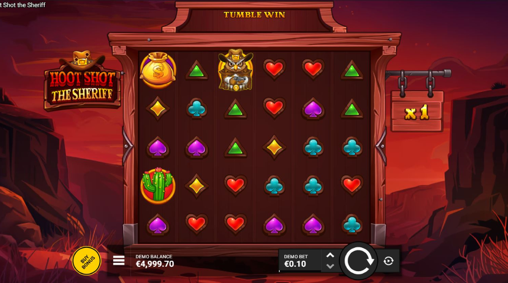 Screenshot from the New Hoot Shoot The Sheriff game by Backseat Gaming