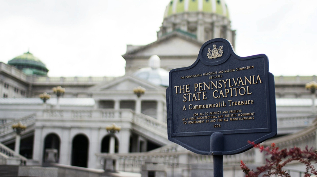 Pennsylvania State Capitol sign