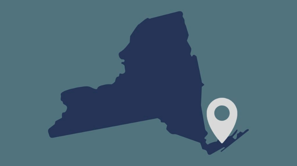 Casino icon on Queens New York map.