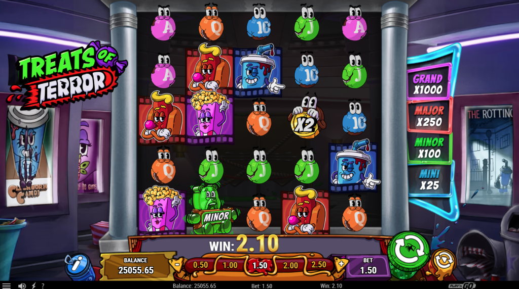 Screenshot from the new Treats of Terror slot by Play'n GO