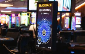 Sign for Blackjack Bonus Spin Extreme in table game pit