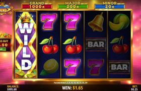 Screenshot from the new Brilliant Bucks Hold & Win slot by IGT