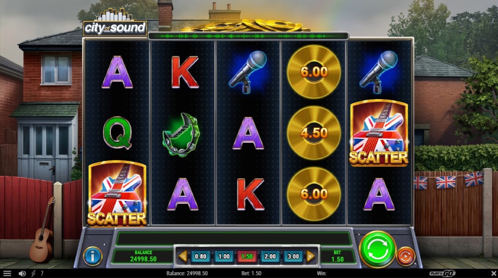 Screenshot from the New City of Sound Slot by Play’n GO