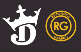 DraftKings logo and responsible gaming icon