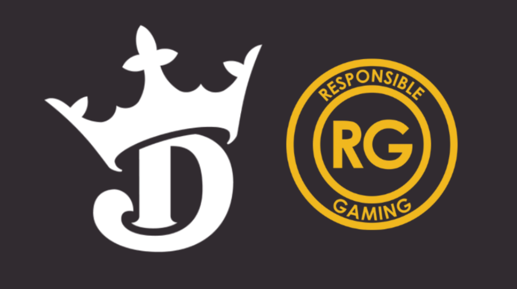 DraftKings logo and responsible gaming icon