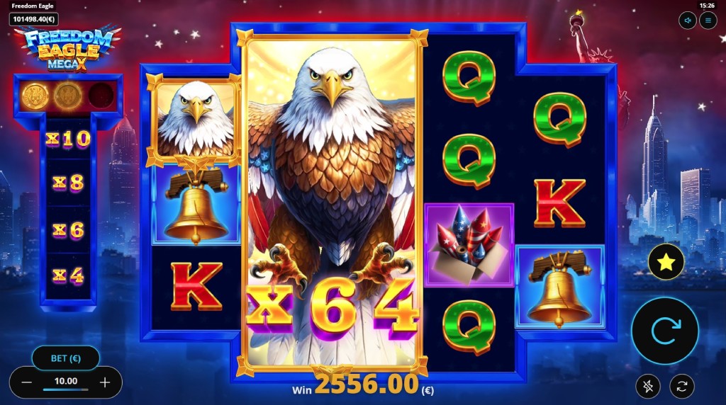 Screenshot of the Freedom Eagle feature of Freedom Eagle Mega X