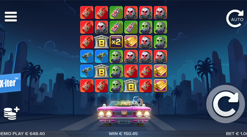 Screenshot from the new Heist Guys slot by ELK Studios