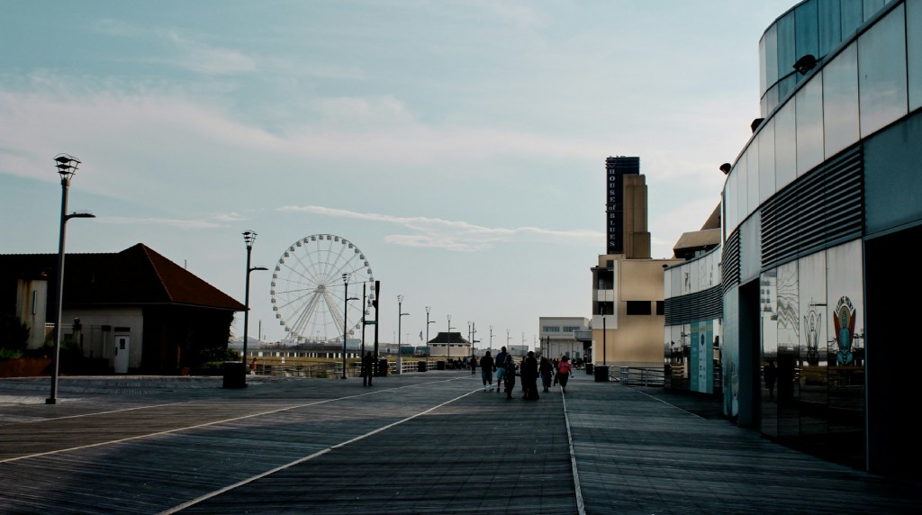 Atlantic City Ferris Wheel under moody grey skies