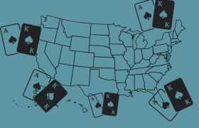 US map with offshore gaming operators