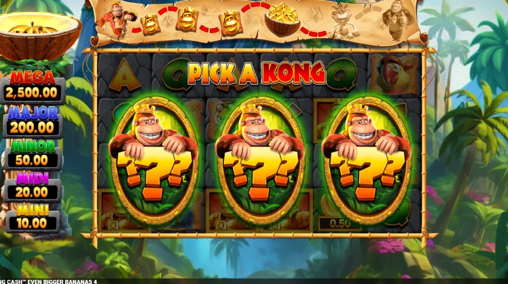 Screenshot of the Banana Blitz of King Kong Cash Even Bigger Bananas 4