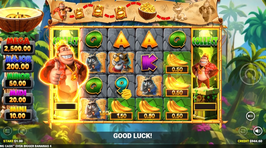 Screenshot of the Cash Collect of King Kong Cash Even Bigger Bananas 4