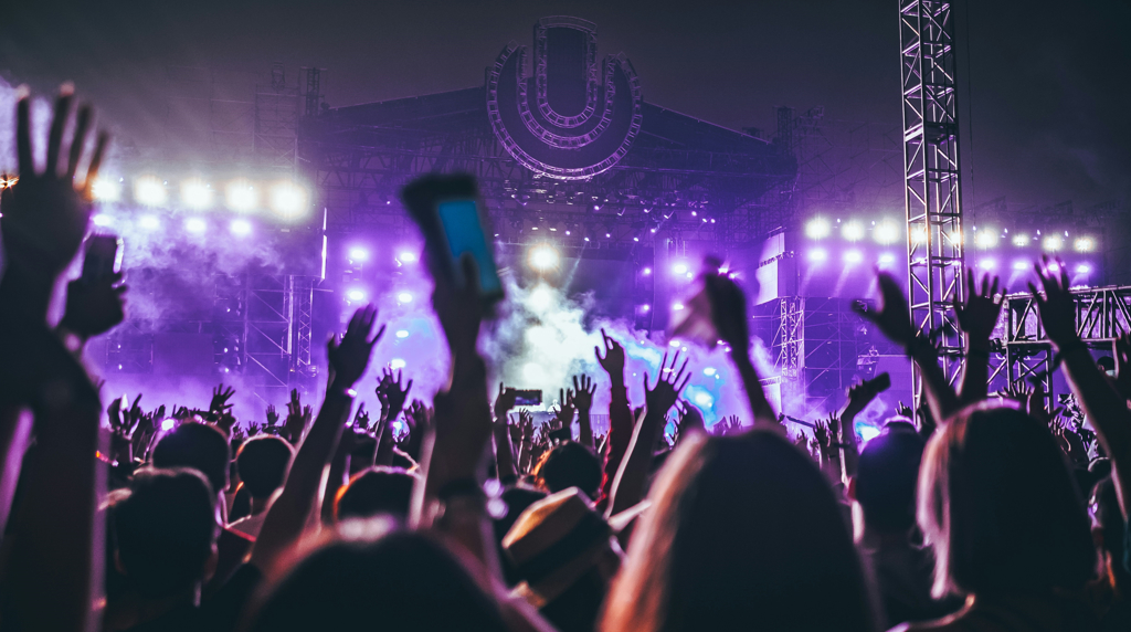 People on a music festival