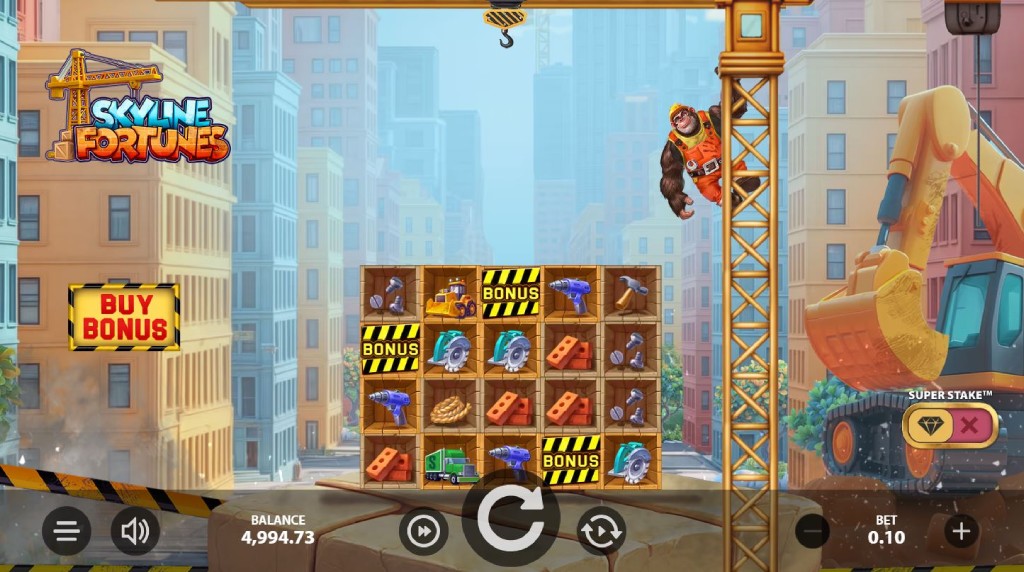 Screenshot from the New Skyline Fortunes by Stakelogic Game