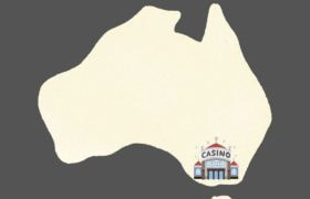 Victoria Australia map and casino icon