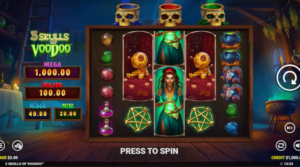 Screenshot from 3 Skulls of Voodoo by Blueprint Gaming