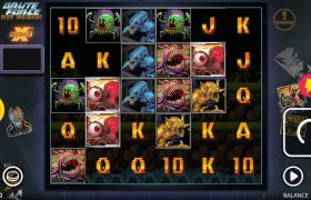 Screenshot from the New Brute Force Alien Onslaught Slot by Nolimit City