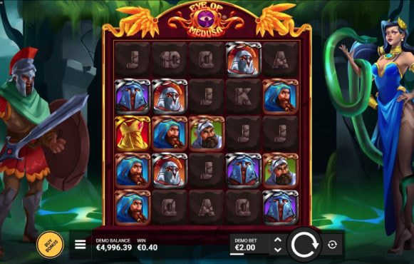 Screenshot from the New Eye of Medusa Slot by Hacksaw Gaming