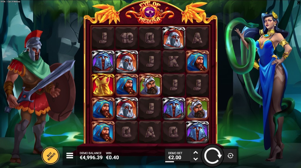 Screenshot from the New Eye of Medusa Slot by Hacksaw Gaming