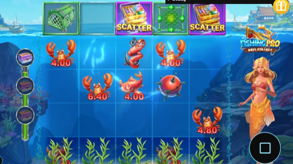 Screenshot from the Fishing Pro Reel Collect Slot by Gaming Corps