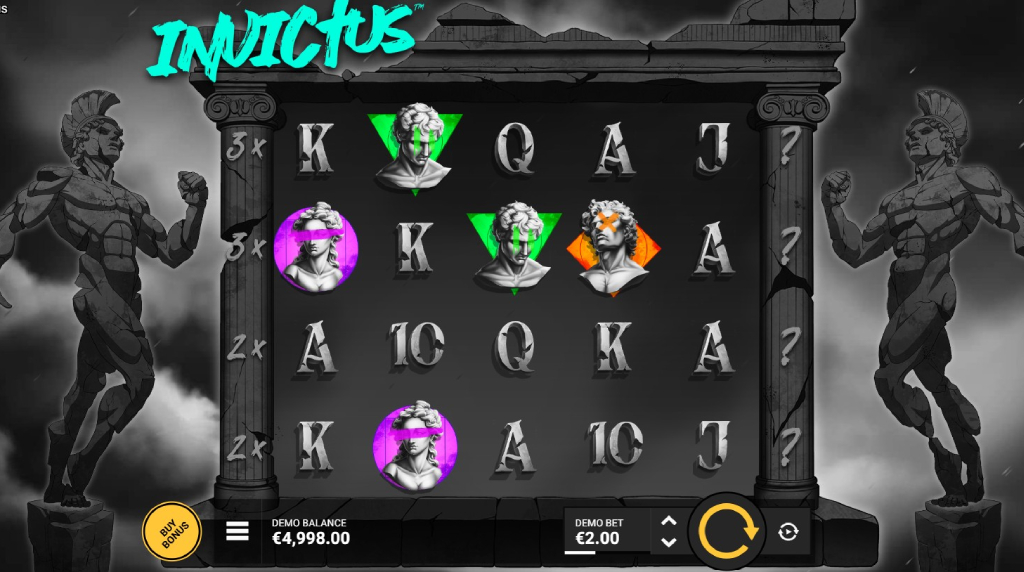 Screenshot from the New Invictus Slot by Hacksaw Gaming