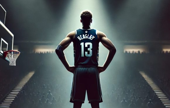 NBA player Malik Beasley in spotlight