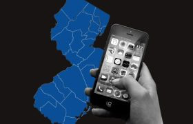 New Jersey state map and sweepstakes casino app