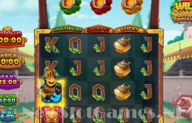 Screenshot from the New Wild Swarm Triple Hive Slot by Push Gaming