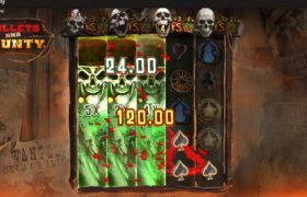 Screenshot from the new Bullets and Bounty Slot by Hacksaw Gaming