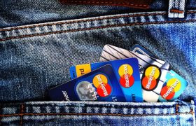 Credit cards in jeans pocket
