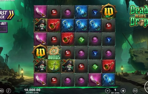 Screenshot from the New Dead Man's Drop Slot by Slotmill