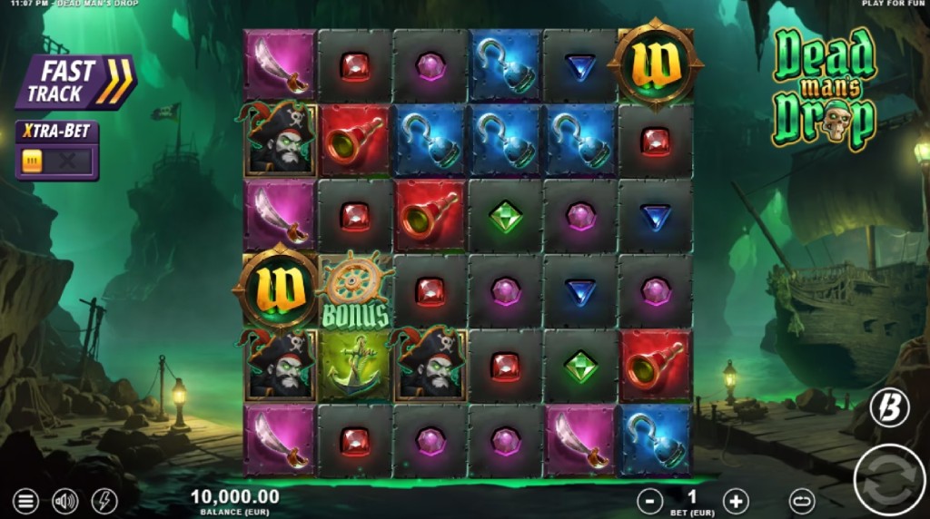 Screenshot from the New Dead Man's Drop Slot by Slotmill