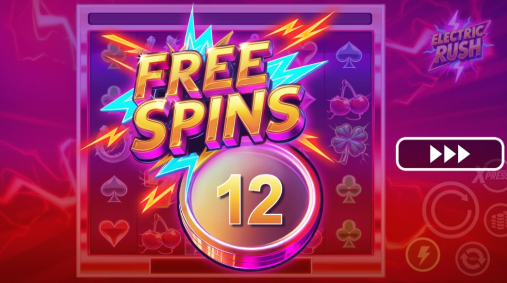 Screenshot of the Free Spins Buy of Electric Rush