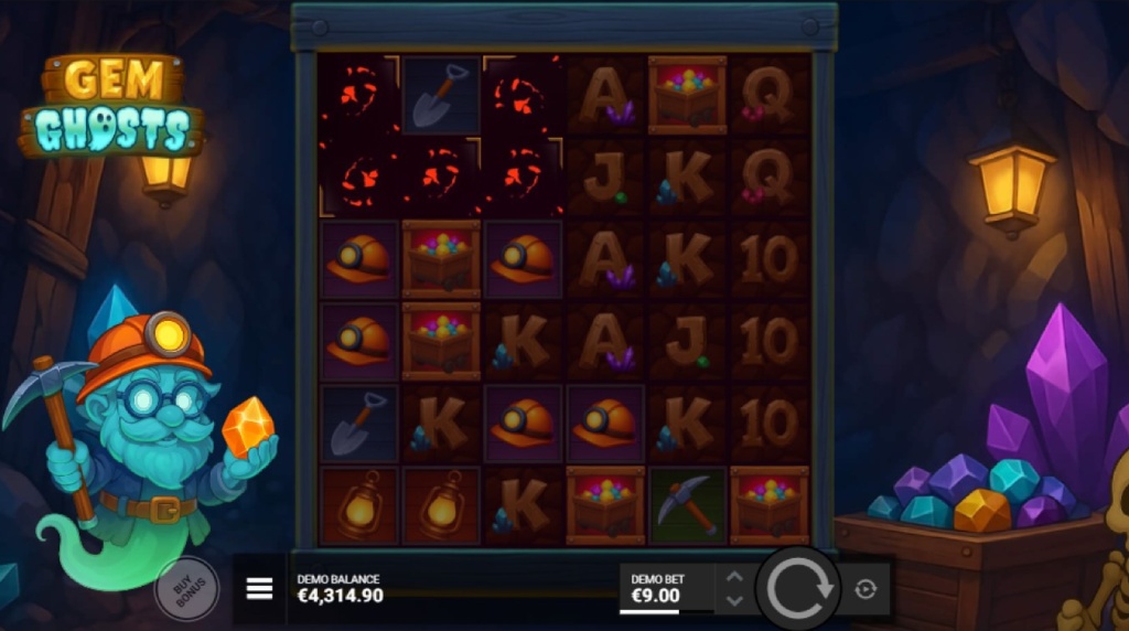 Screenshot of the Phantom Treasure feature of Gem Ghosts