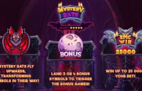 Loading screen of Mystery Bats slot from Backseat Gaming
