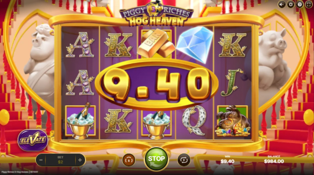 Screenshot from the New Piggy Riches 3 Slot by NetEnt