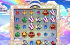 Screenshot from the New Rainbow Princess Slot by Hacksaw Gaming