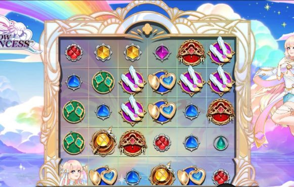 Screenshot from the New Rainbow Princess Slot by Hacksaw Gaming